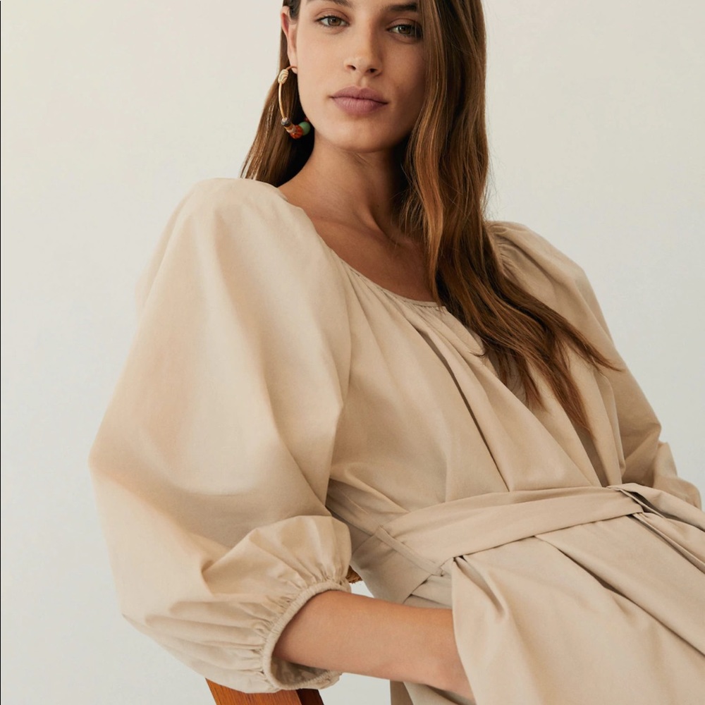 Mango puffy sleeves dress bloggers fav - Picture 4 of 9